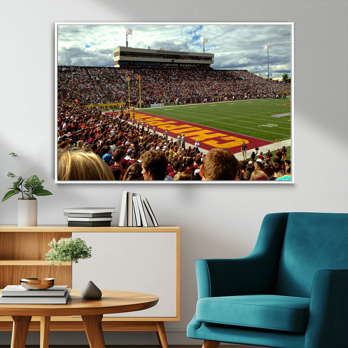 Central Michigan University Chippewas Football Team Print -