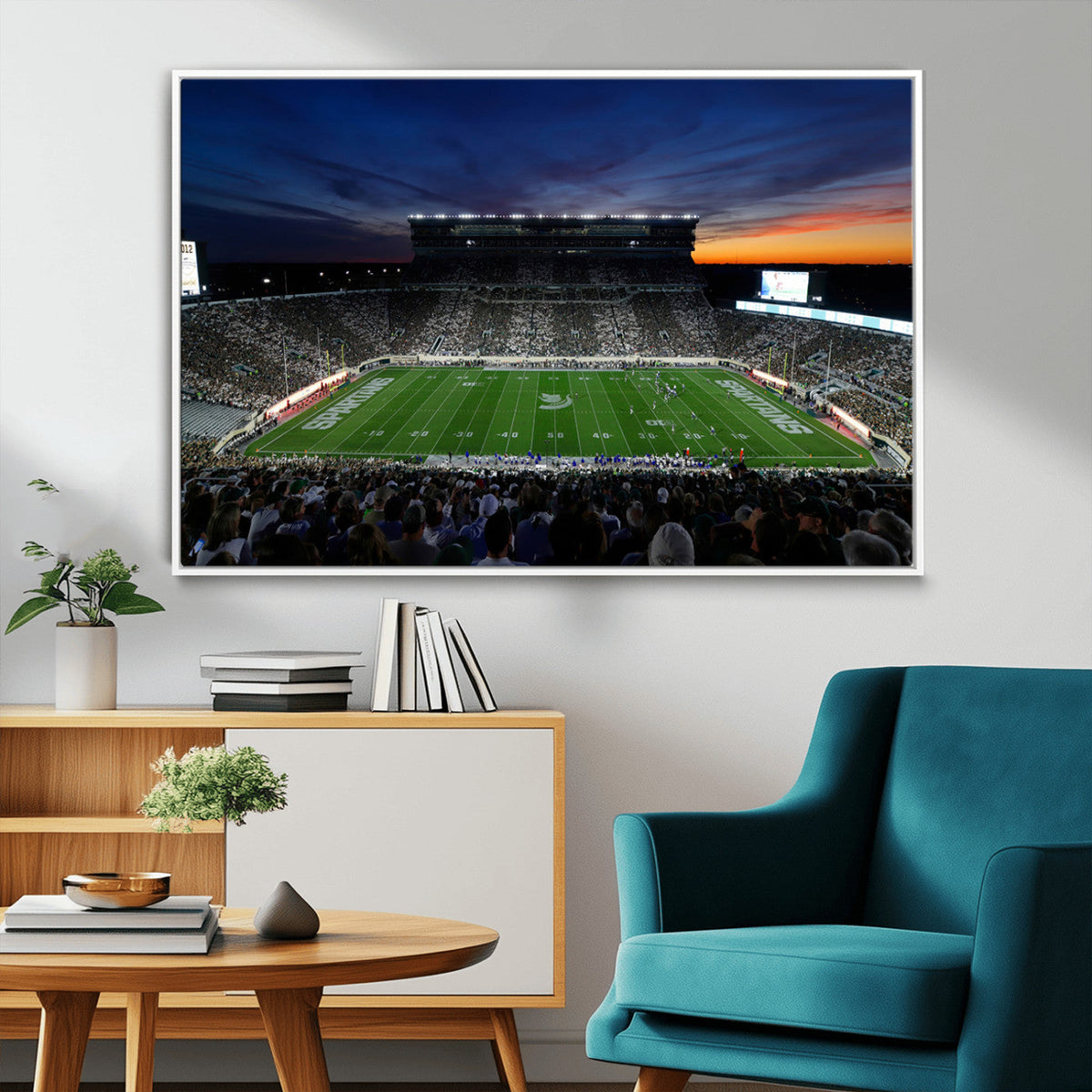 Michigan State Spartans Football Team Print - East Lansing
