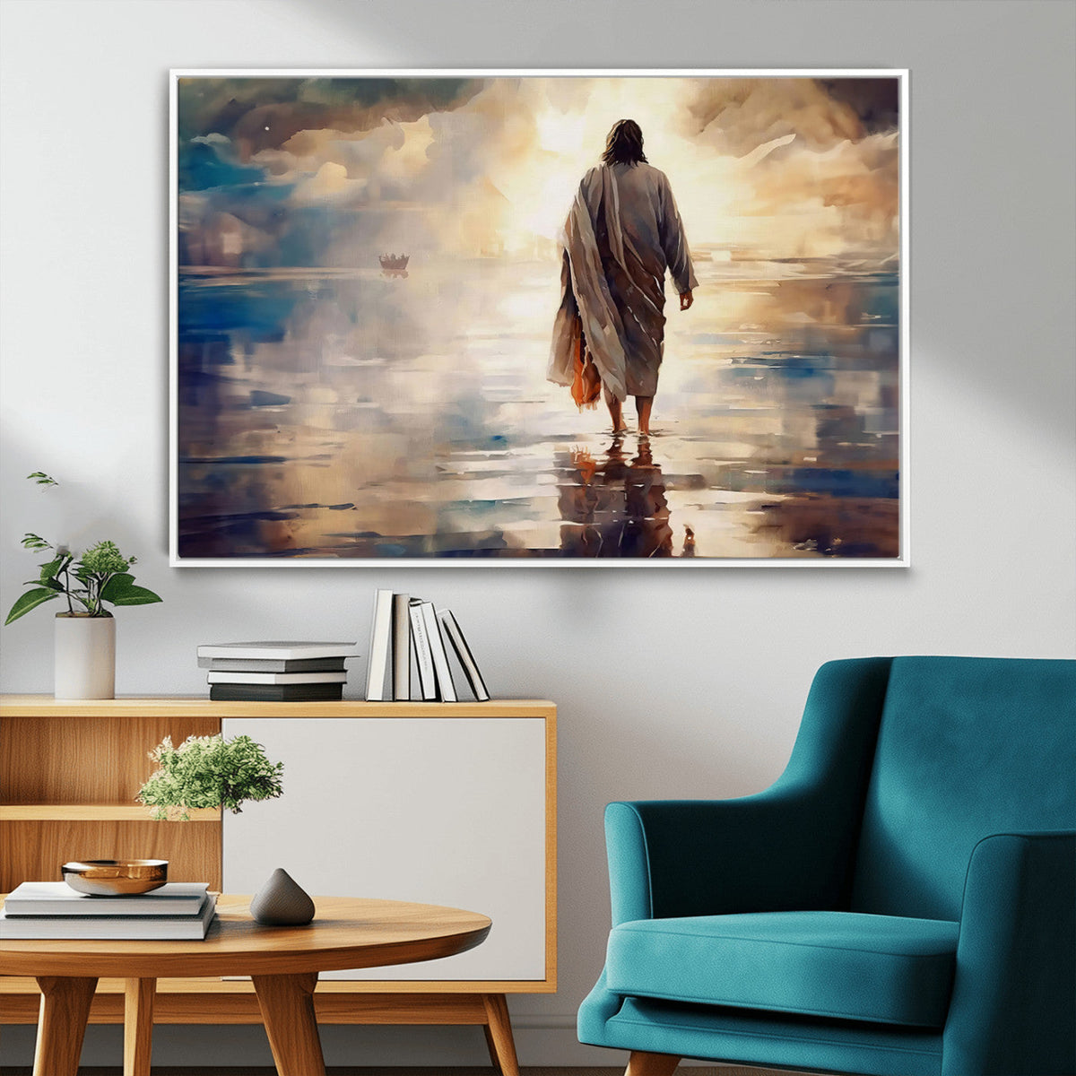 Jesus Walking on Water Wall Art | Ready to Hang Spiritual