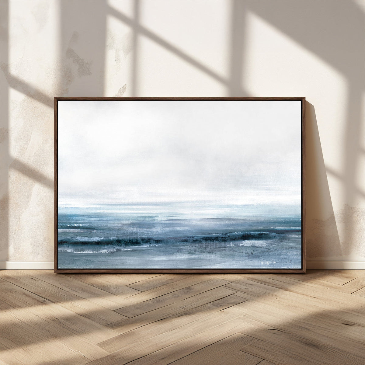 Blue Ocean Abstract Artwork Wall Art Canvas Print