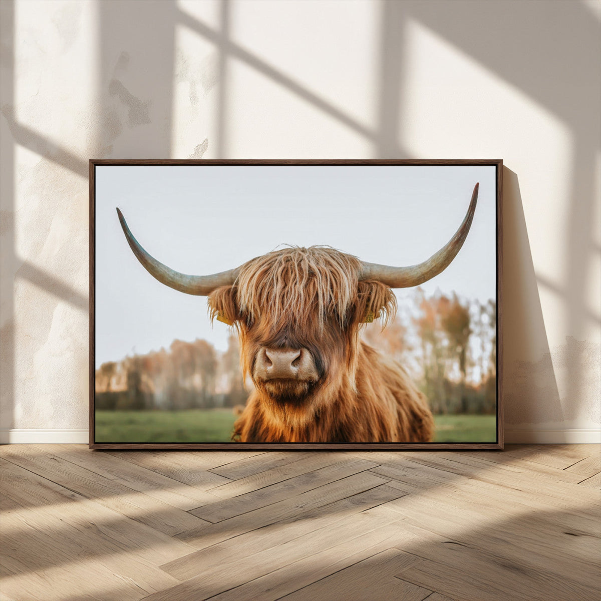 Highland Cow Animal Scottish Cattle Art Print Farmhouse Wall
