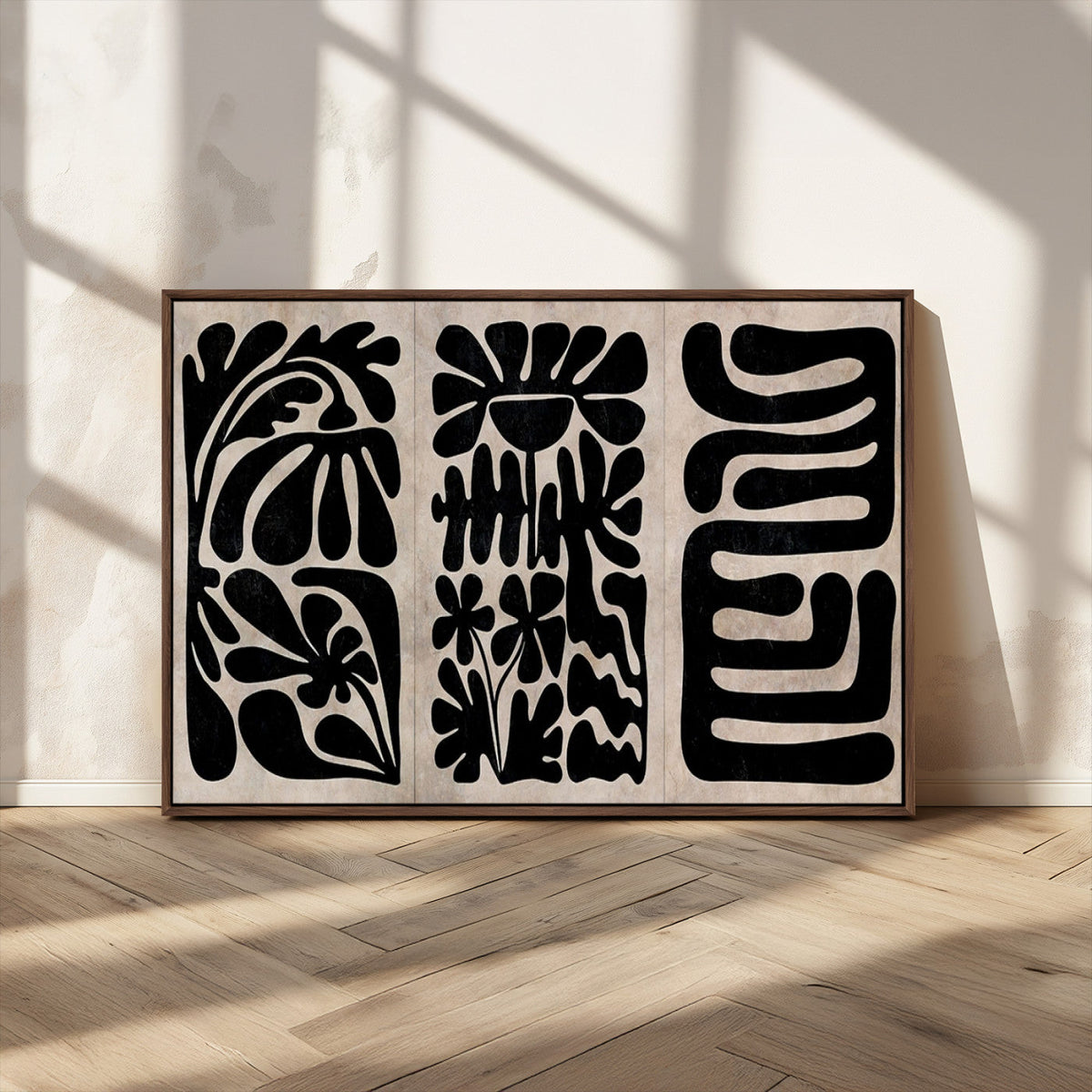 Canvas Print Wall Art Abstract Art Boho, Framed Boho Art