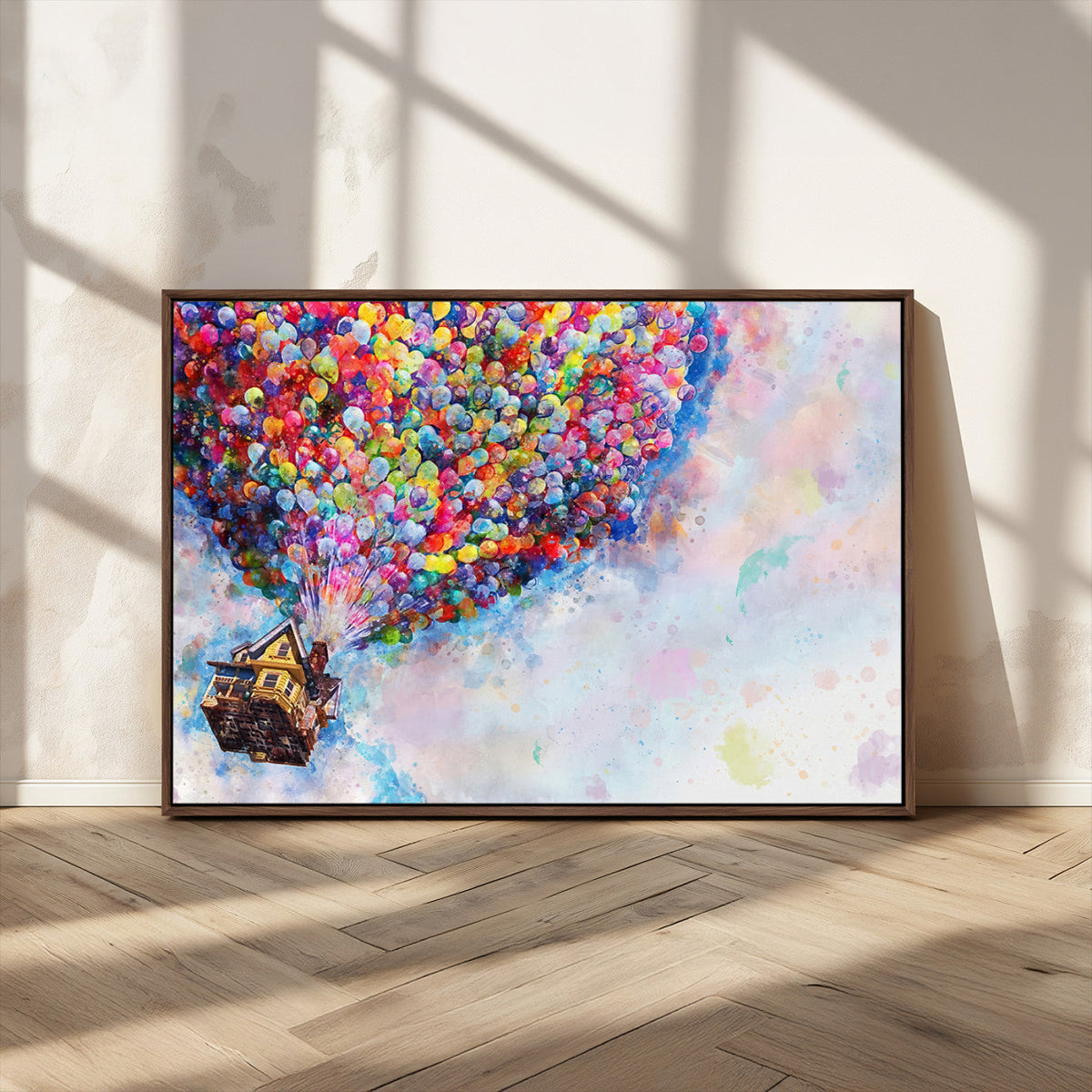 Don't Look Up Movie Canvas Wall Art - Vibrant Floating House