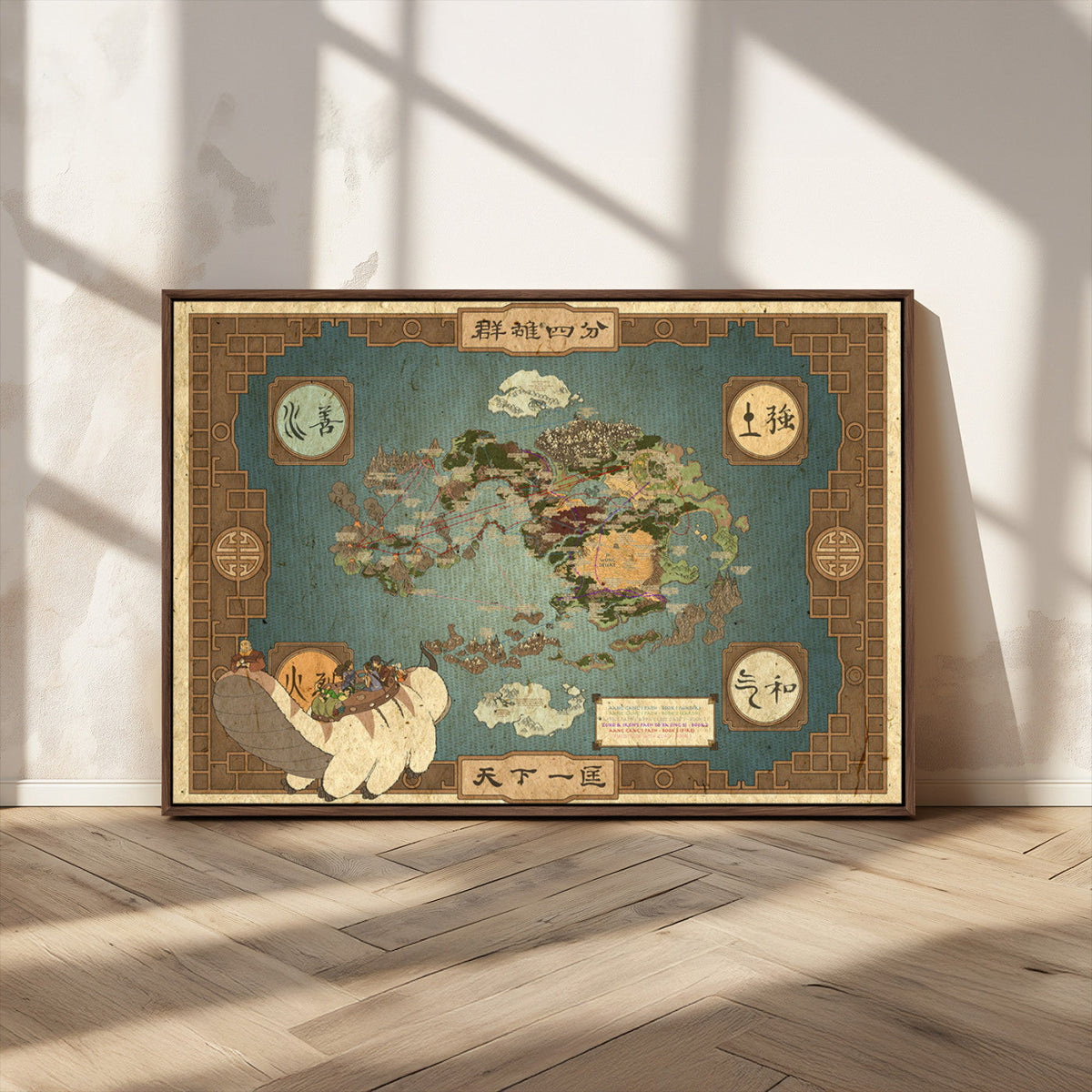 Avatar Wall Art: The Last Airbender Vintage Map - Wall Art