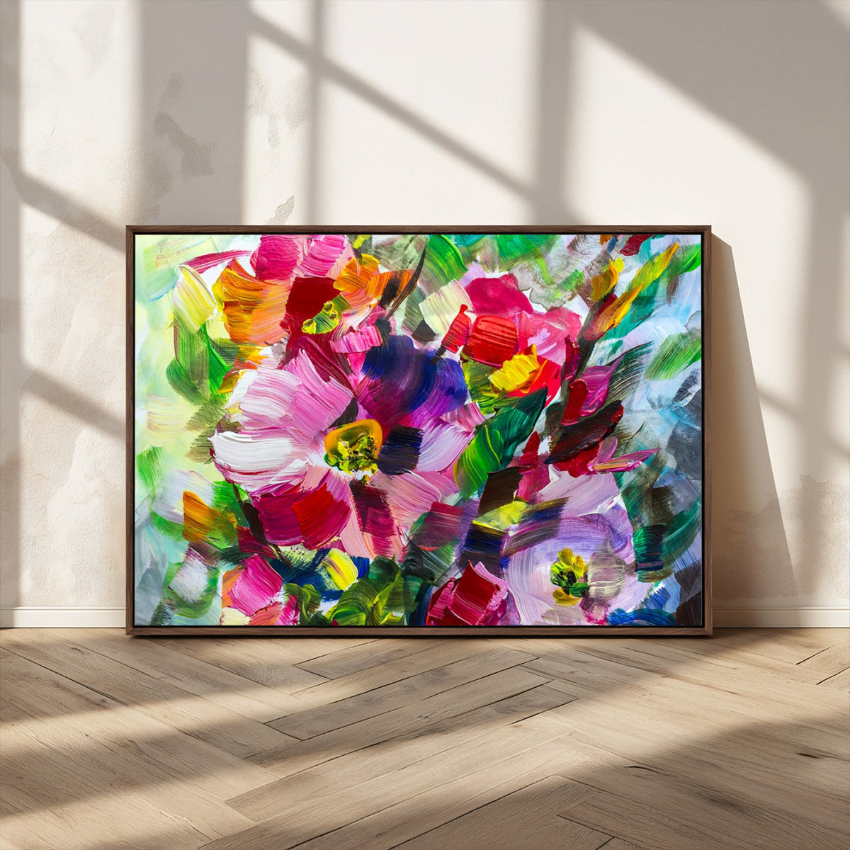 Oil Flower Abstract Canvas Print