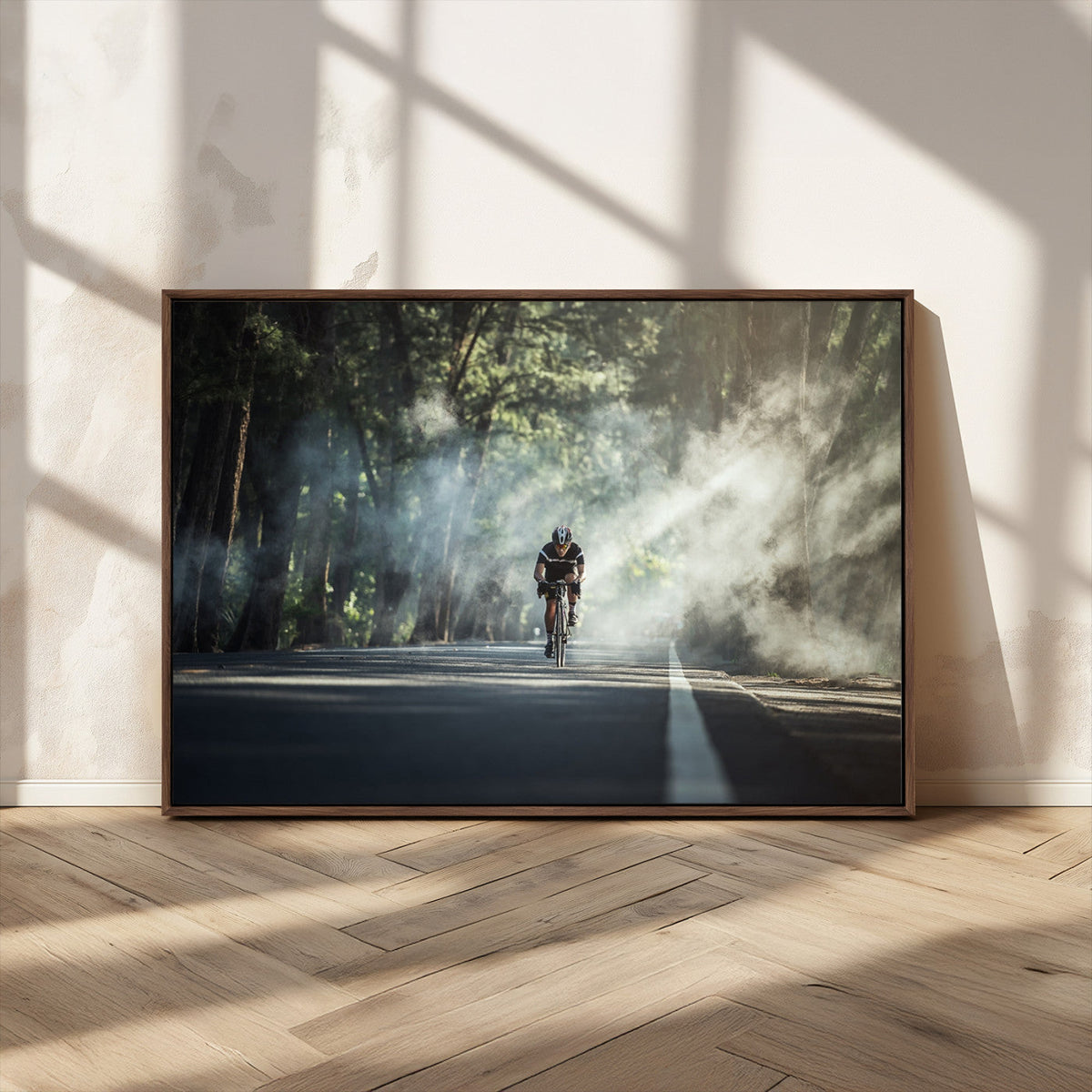 Cycling Road Bike in the Morning, Cycling Road Bike Canvas
