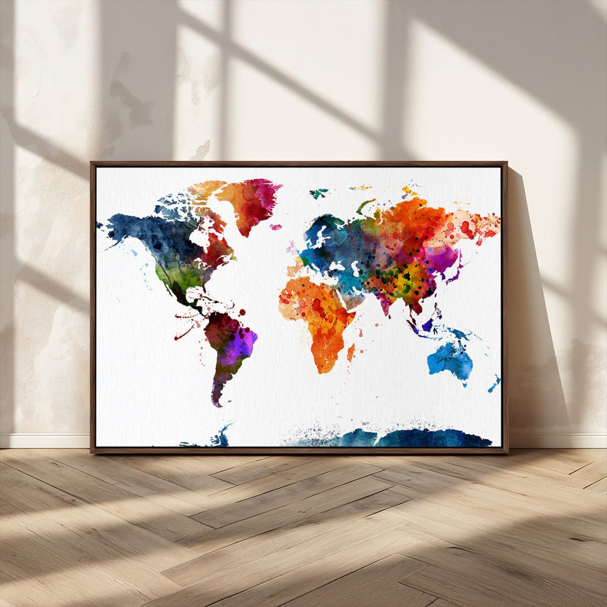 World Map Canvas Print – Detailed Map of the World Wall Art