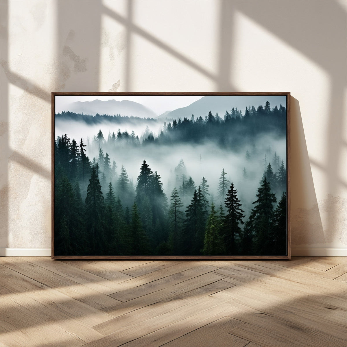 Captivating Misty Forest Wall Art Canvas, Premium Canvas