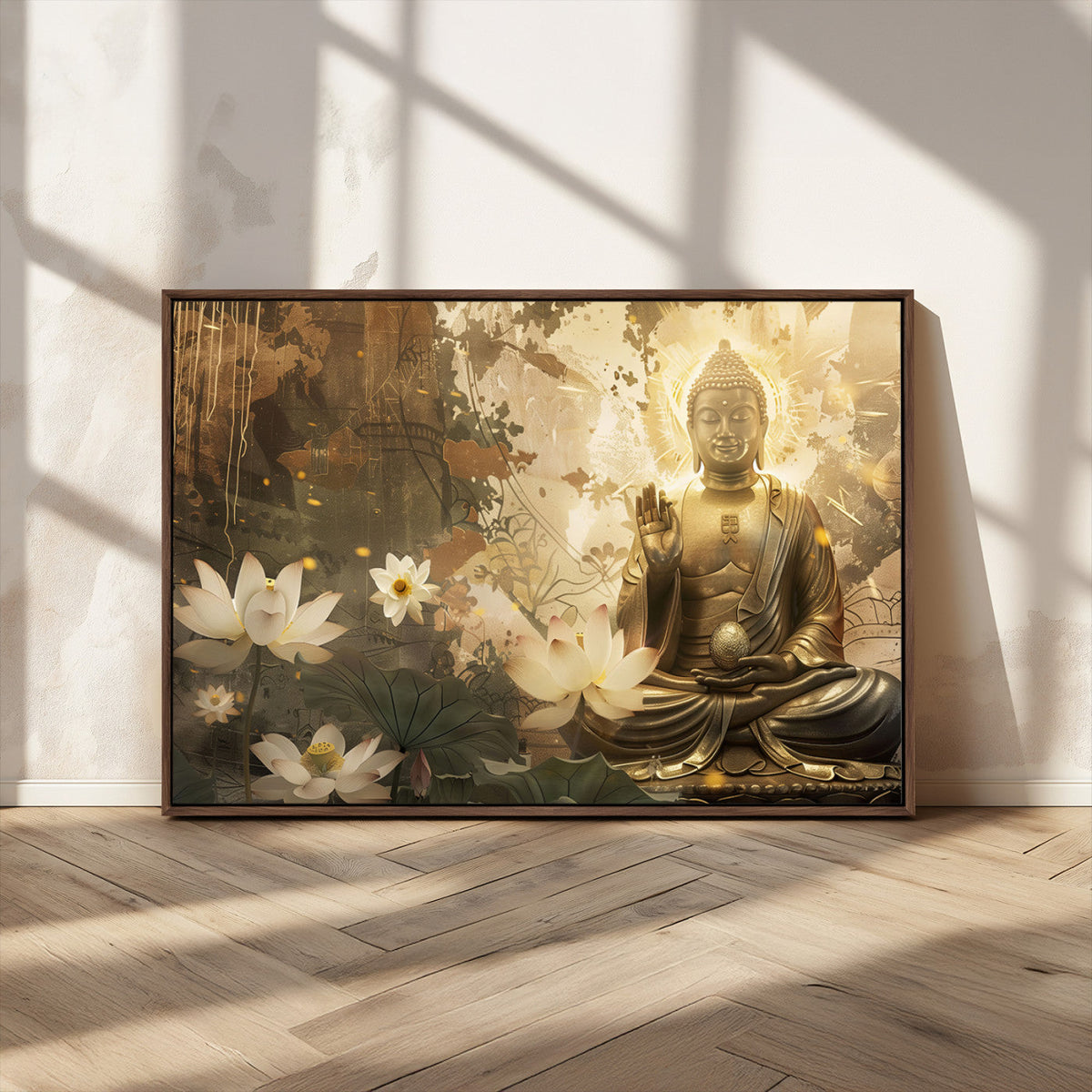 Zen Buddha Wall Art Canvas Print | Peaceful Meditation Decor