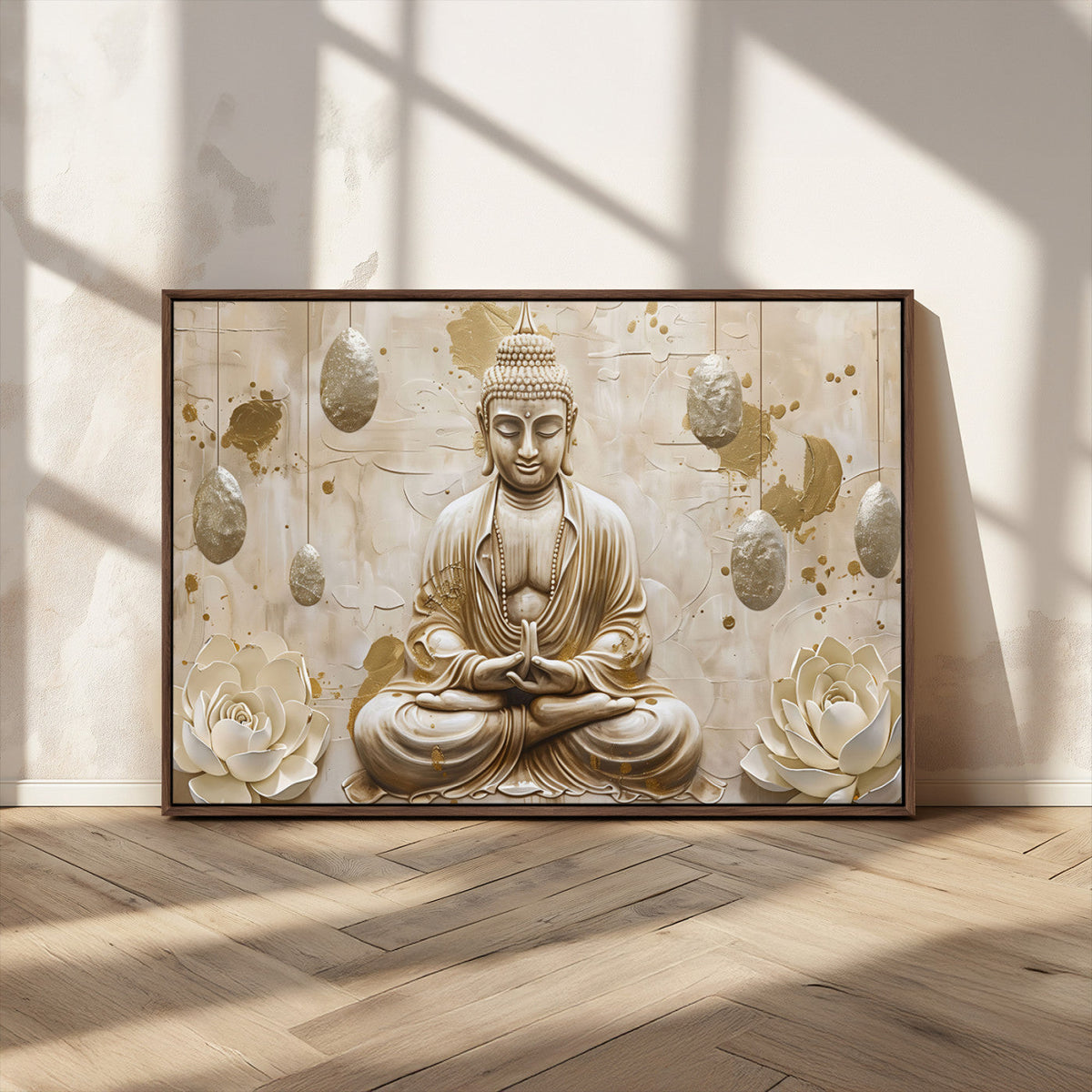 Serene Buddha Wall Art | Yoga Room Decor and Meditation Wall