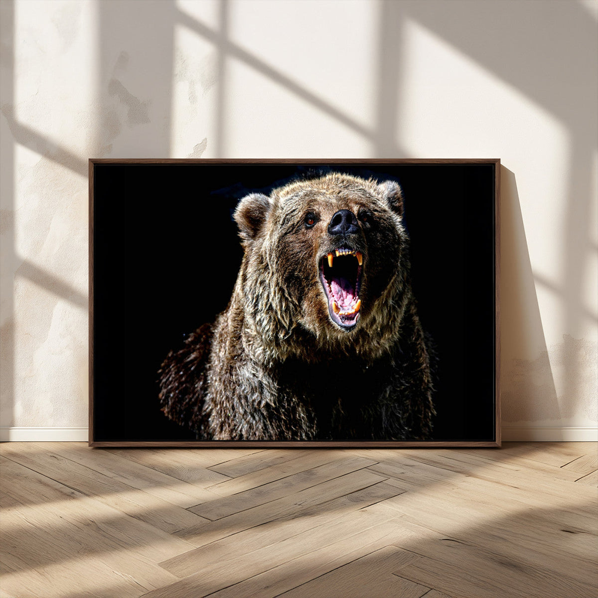Grizzly Bear Canvas Print | Wildlife Wall Art for Cabin