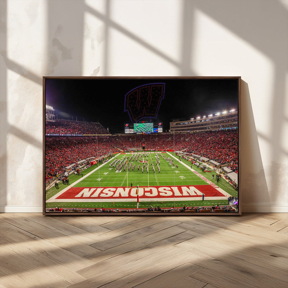 Wisconsin Badgers Football Team Print Canvas- Madison Camp