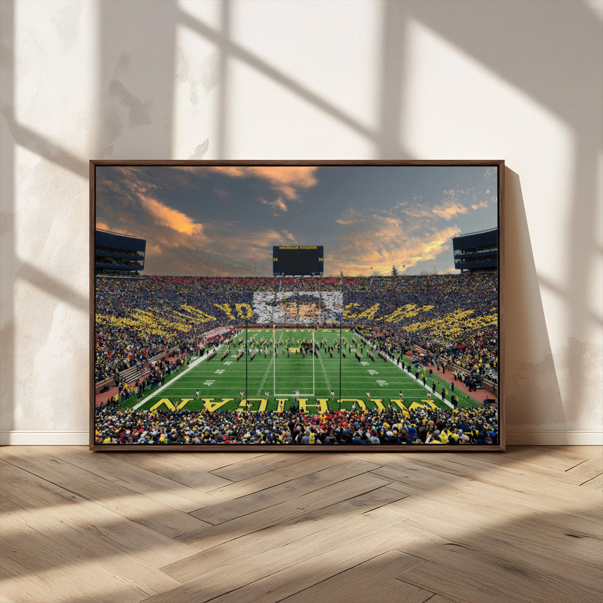 University of Michigan Wolverines Print Canvas, Football