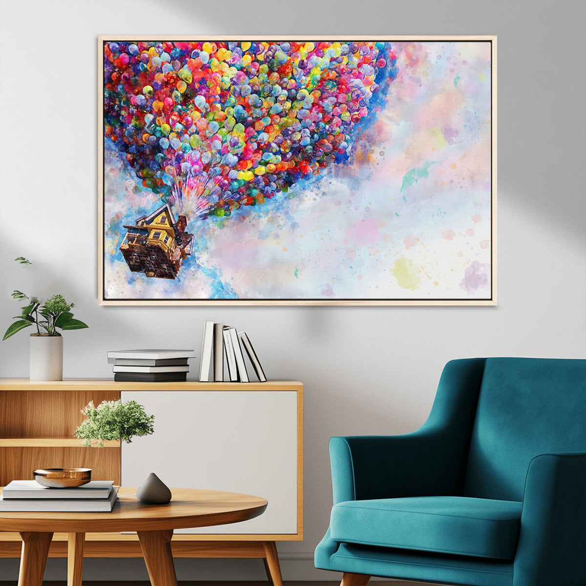 Don't Look Up Movie Canvas Wall Art - Vibrant Floating House