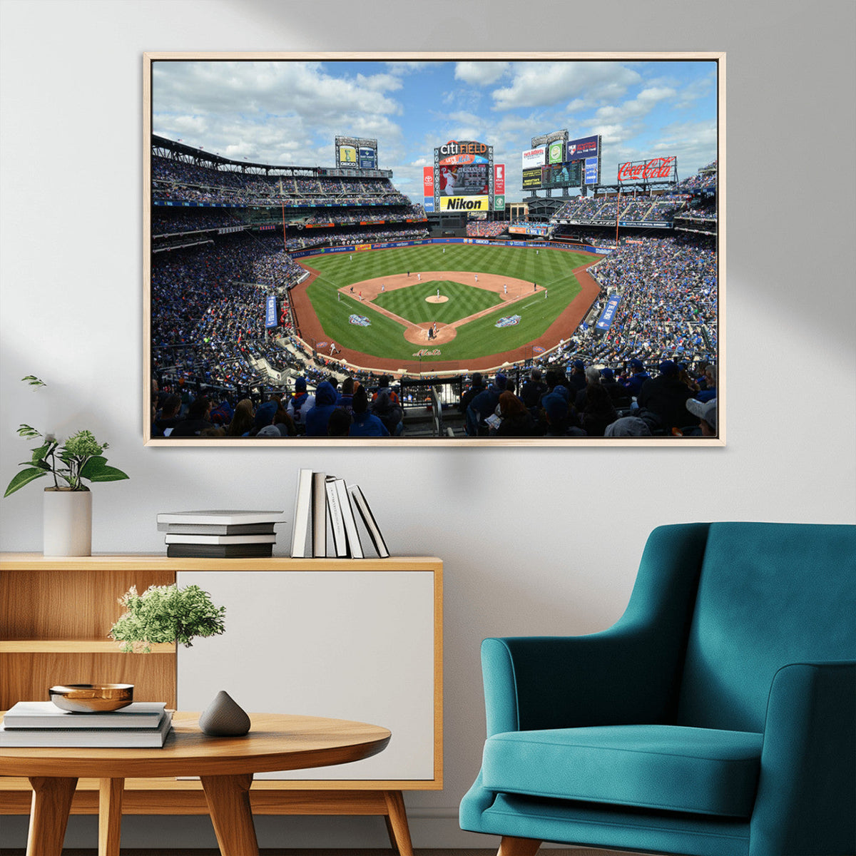 New York Mets Baseball Team Print - Citi Field Stadium Wall