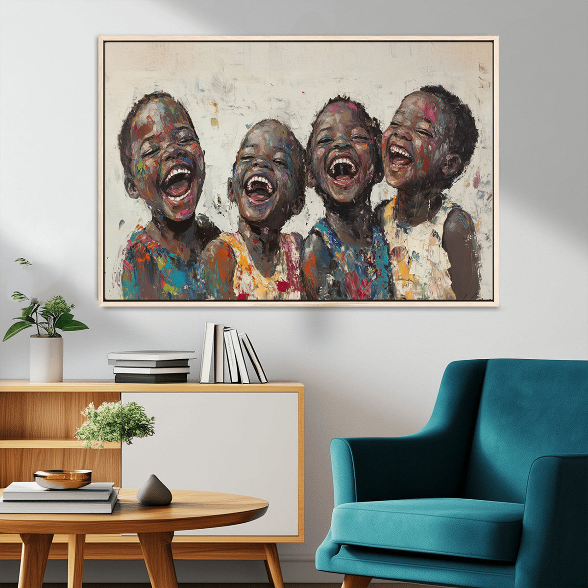 Shai Yossef Print - Joyful Childhood Canvas Wall Art -