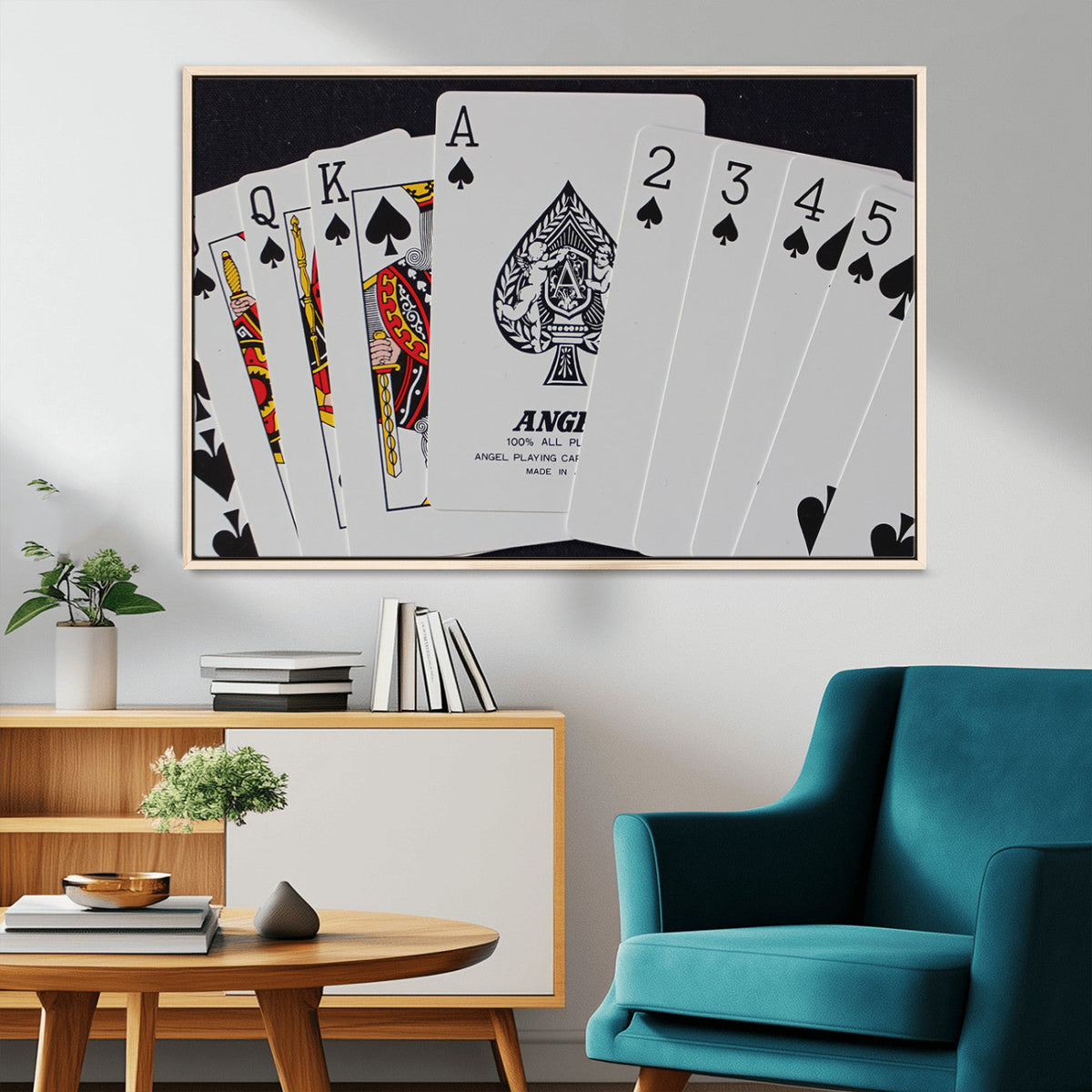 Poker Wall Art - Playing Cards Canvas Wall Art Print - Ace