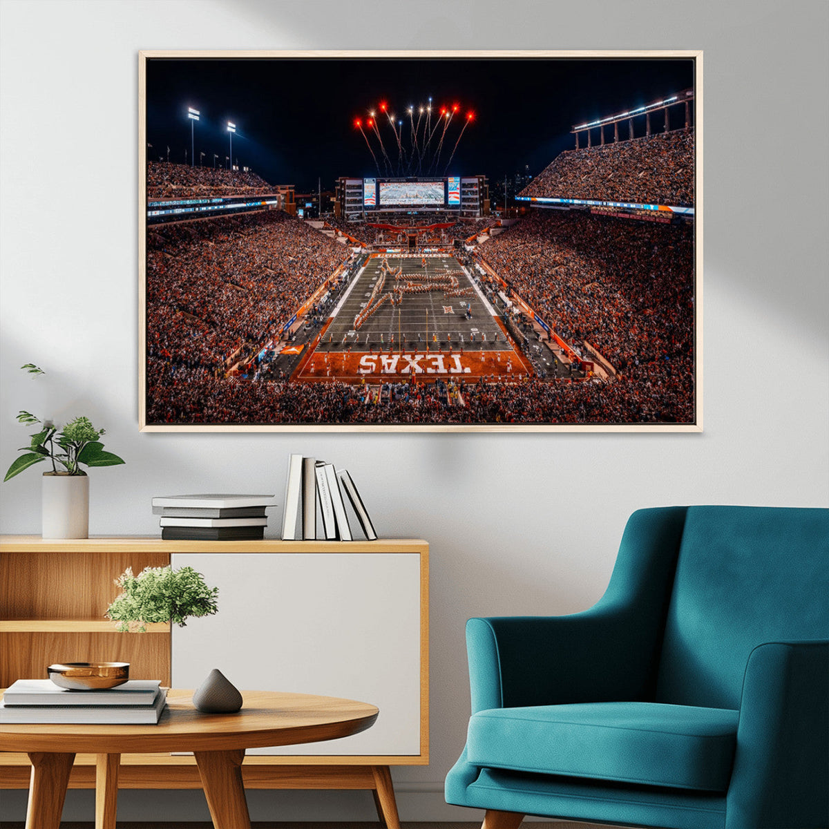 Texas Stadium Night Game Wall Art Canvas Print – Vibrant