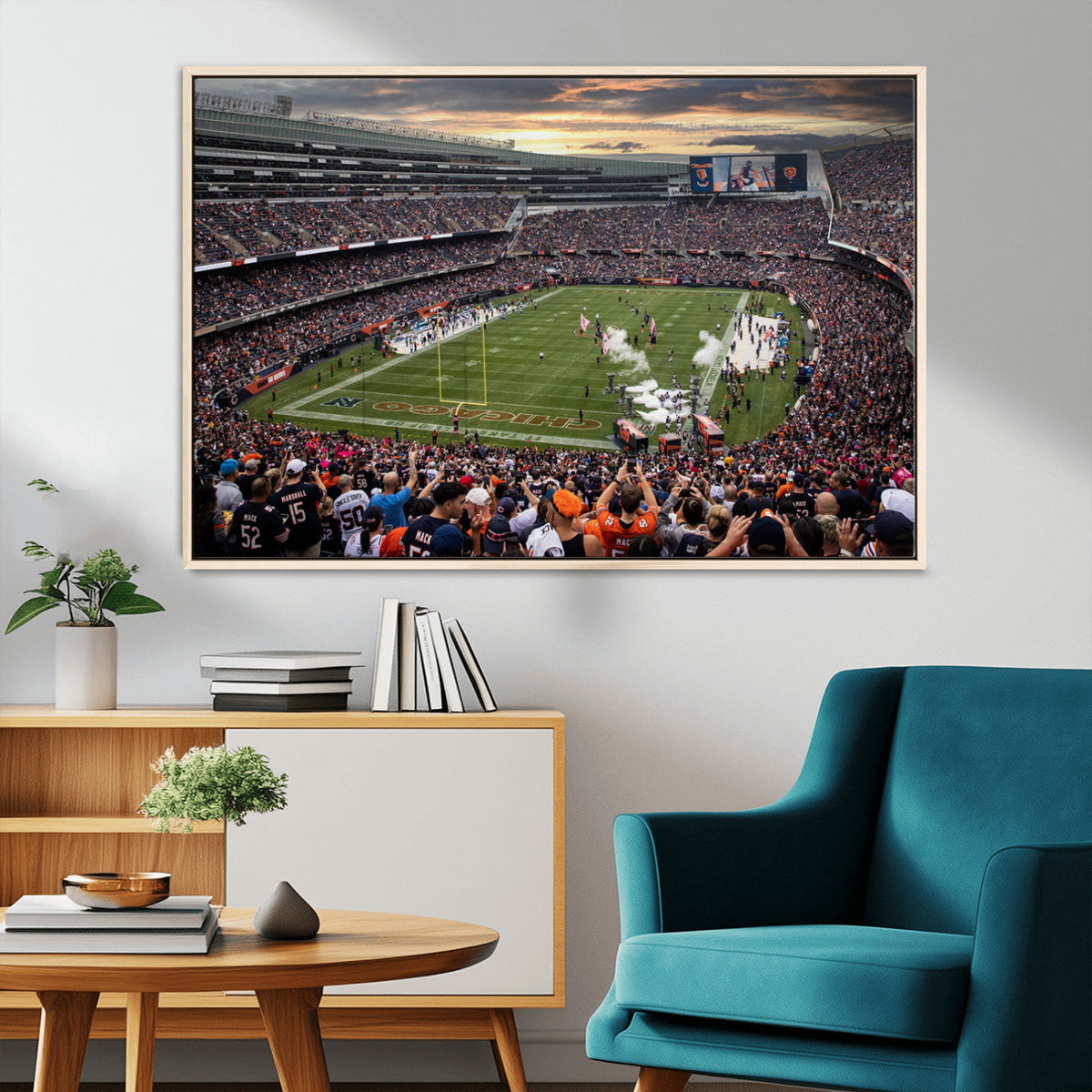 Chicago Bears Soldiers Field Wall Art Canvas Print – Framed