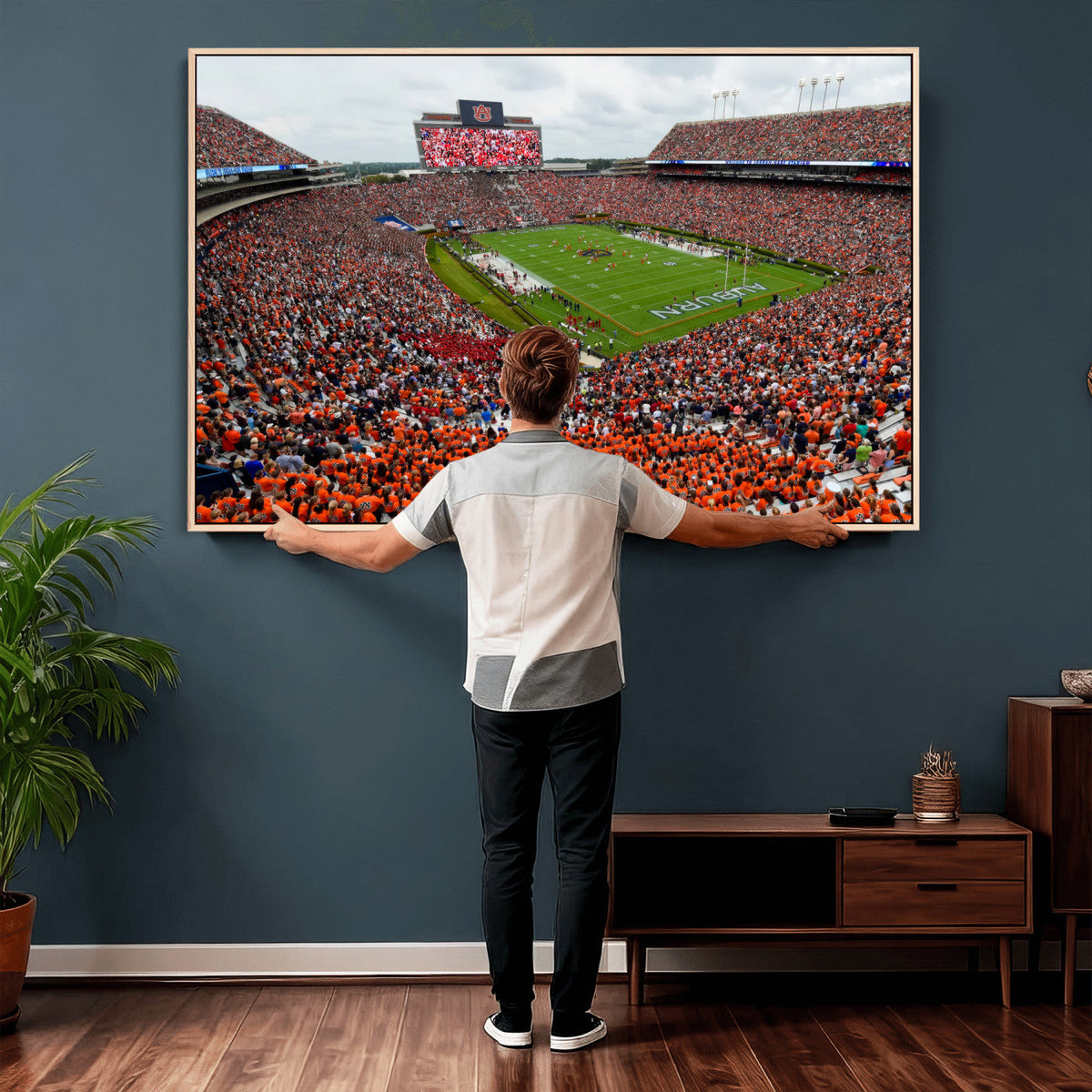 Auburn Stadium Wall Art Canvas Print, Jordan Hare Stadium