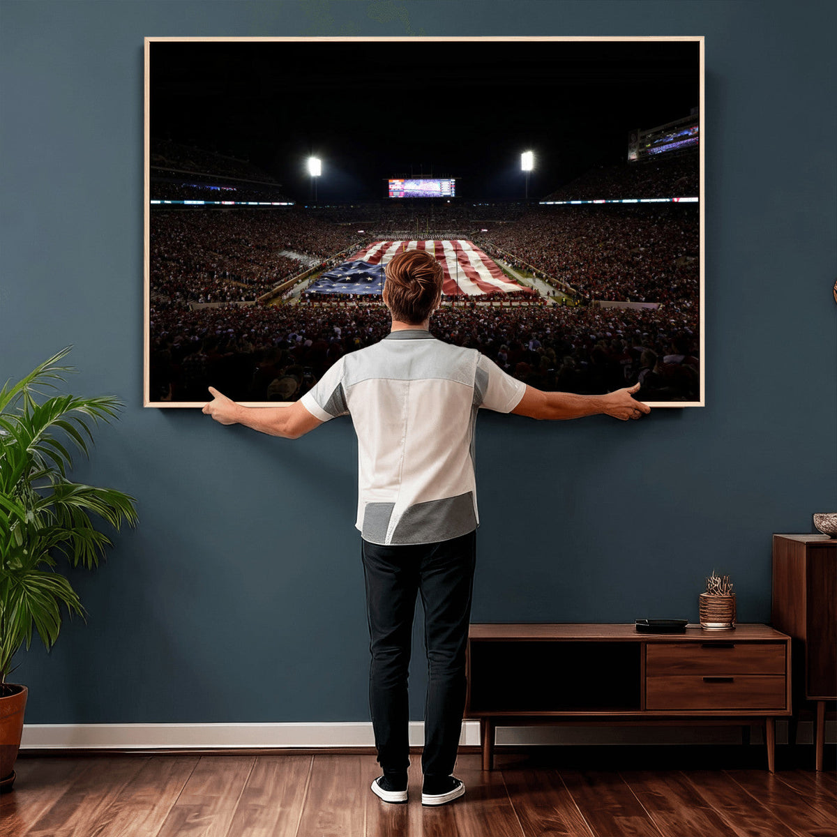 Oklahoma Memorial Stadium Wall Art Canvas Print – Oklahoma