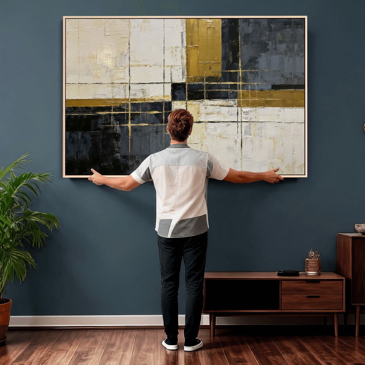 Geometric Abstract Wall Art Canvas Print