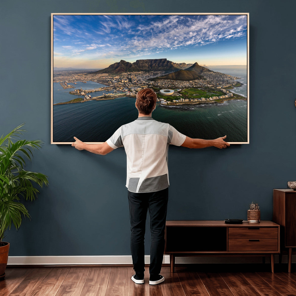 Cape Town Wall Art Canvas Print – Table Mountain Coastal