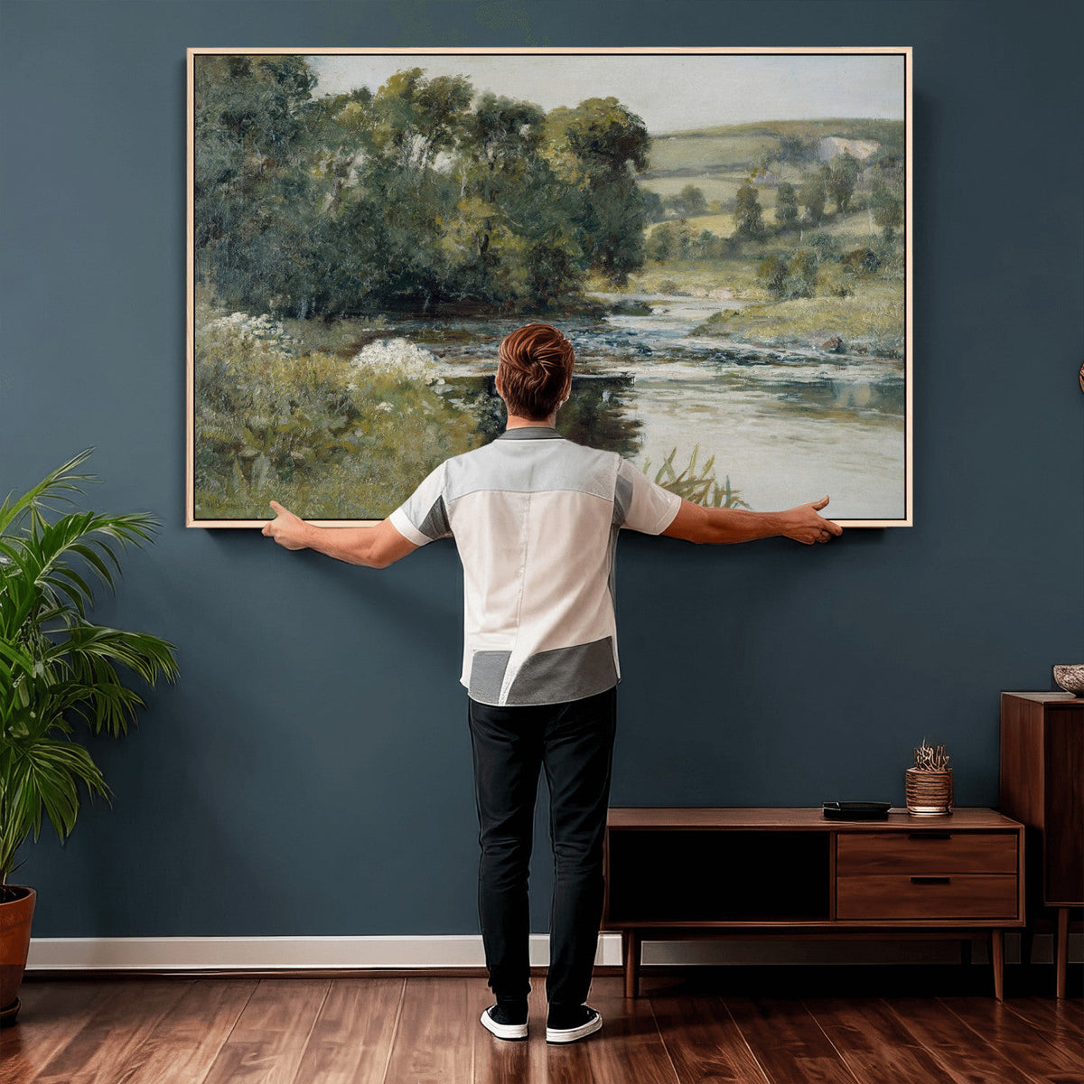 Edward Mitchell Bannister Streamside Wall Art Canvas Print