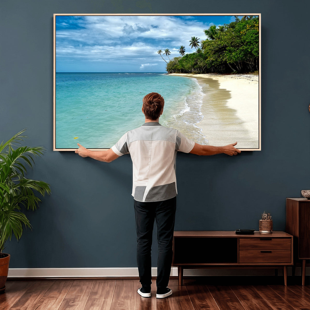 Puerto Rico Beach Paradise Wall Art – Tropical Coastal Print