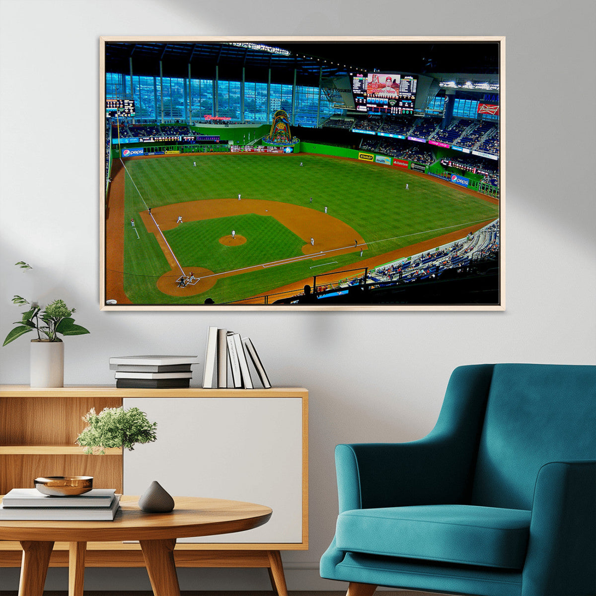 Miami Marlins Baseball Team Print - Miami LoanDepot Park