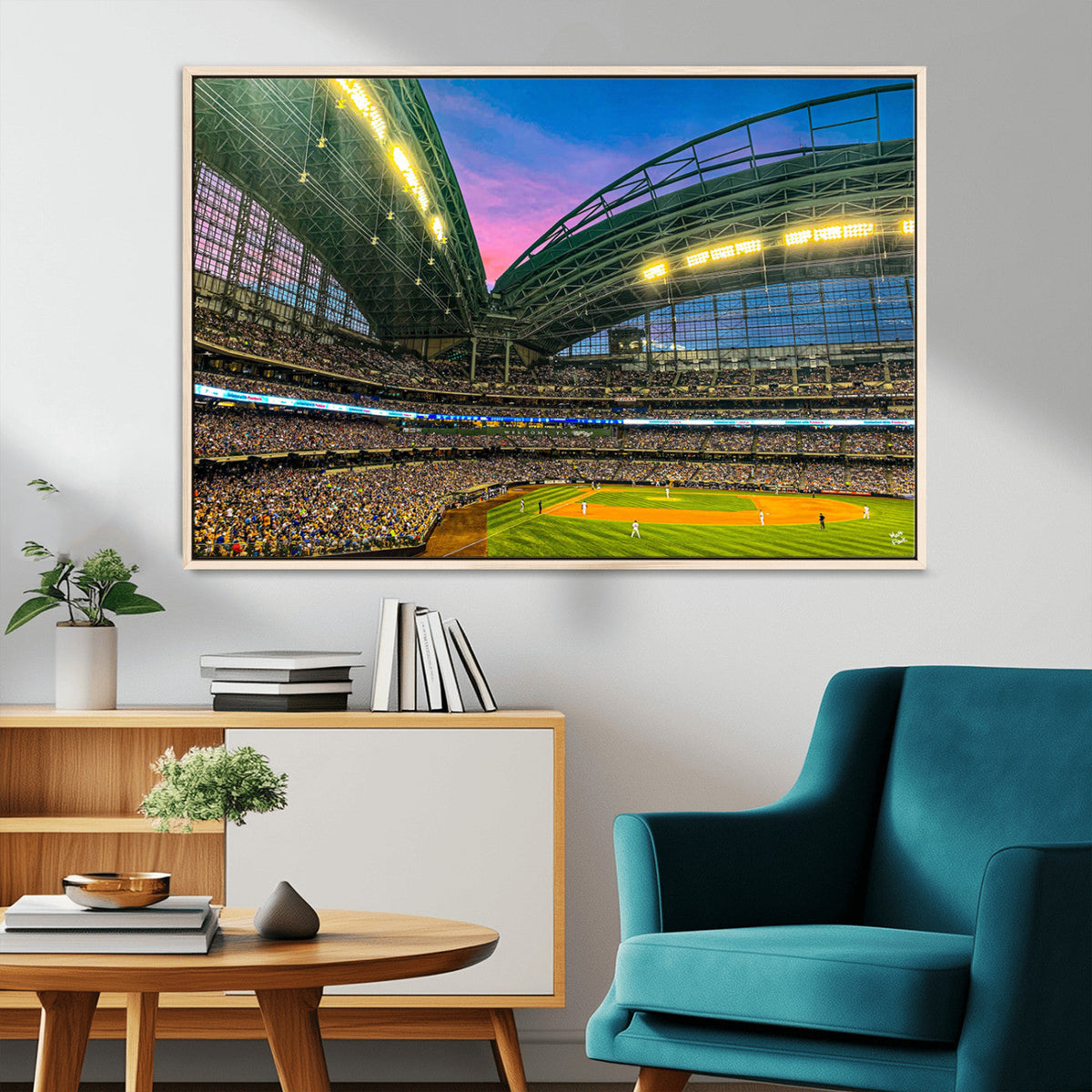 Milwaukee Brewers Baseball Team Print Canvas- American