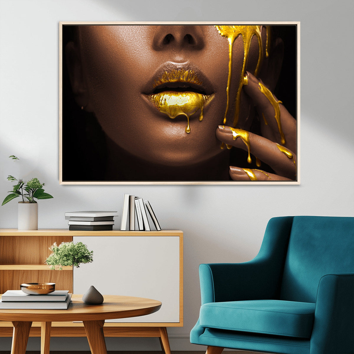 African American Art Black Woman Canvas Print, African Wall