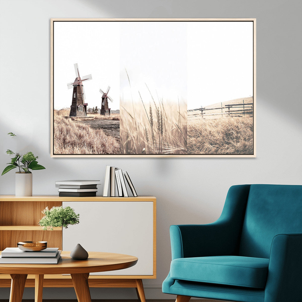 Farm Prints Set, Farmhouse Wall Art Canvas, Country House