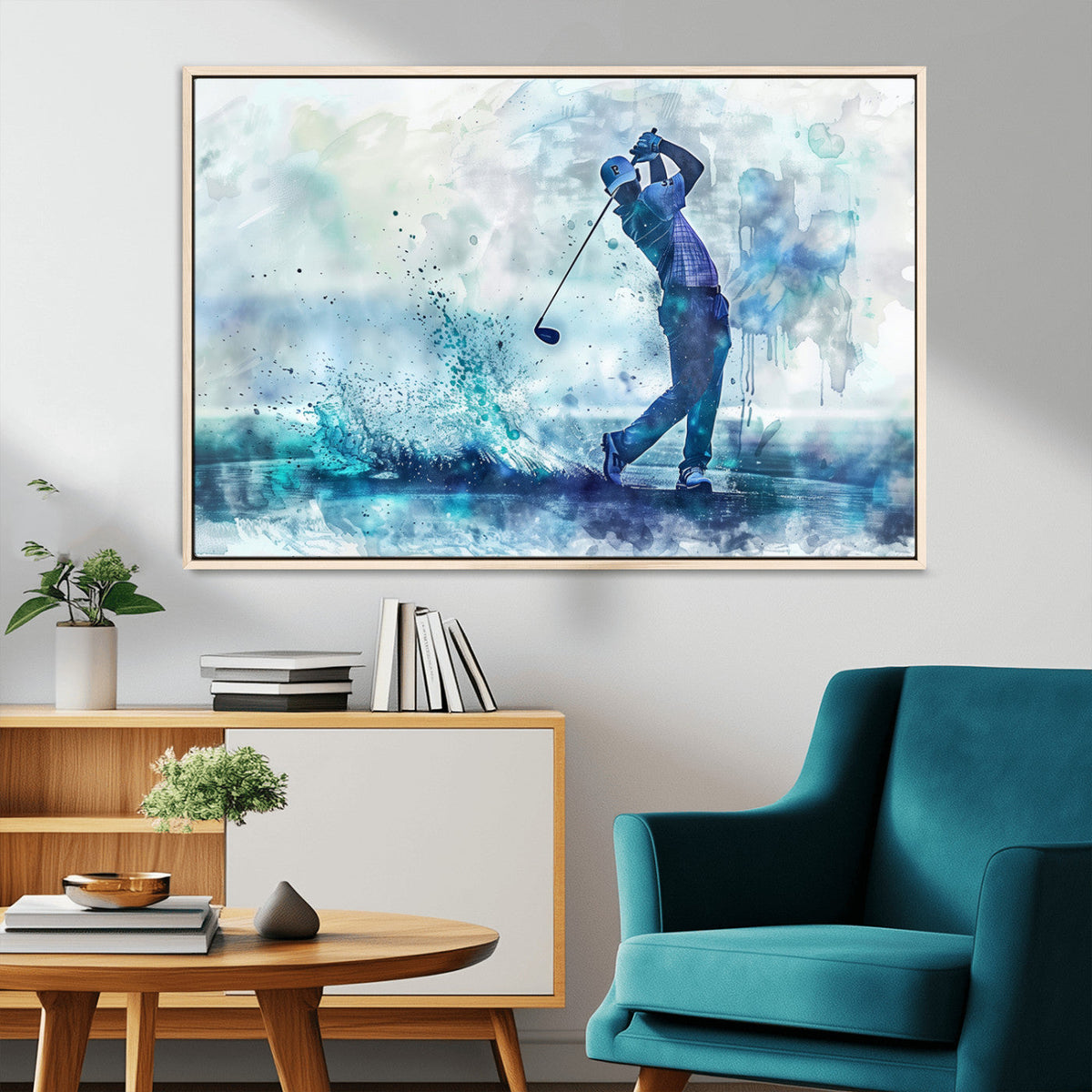 Golf Swing Wall Art Canvas Print - Sports-Inspired