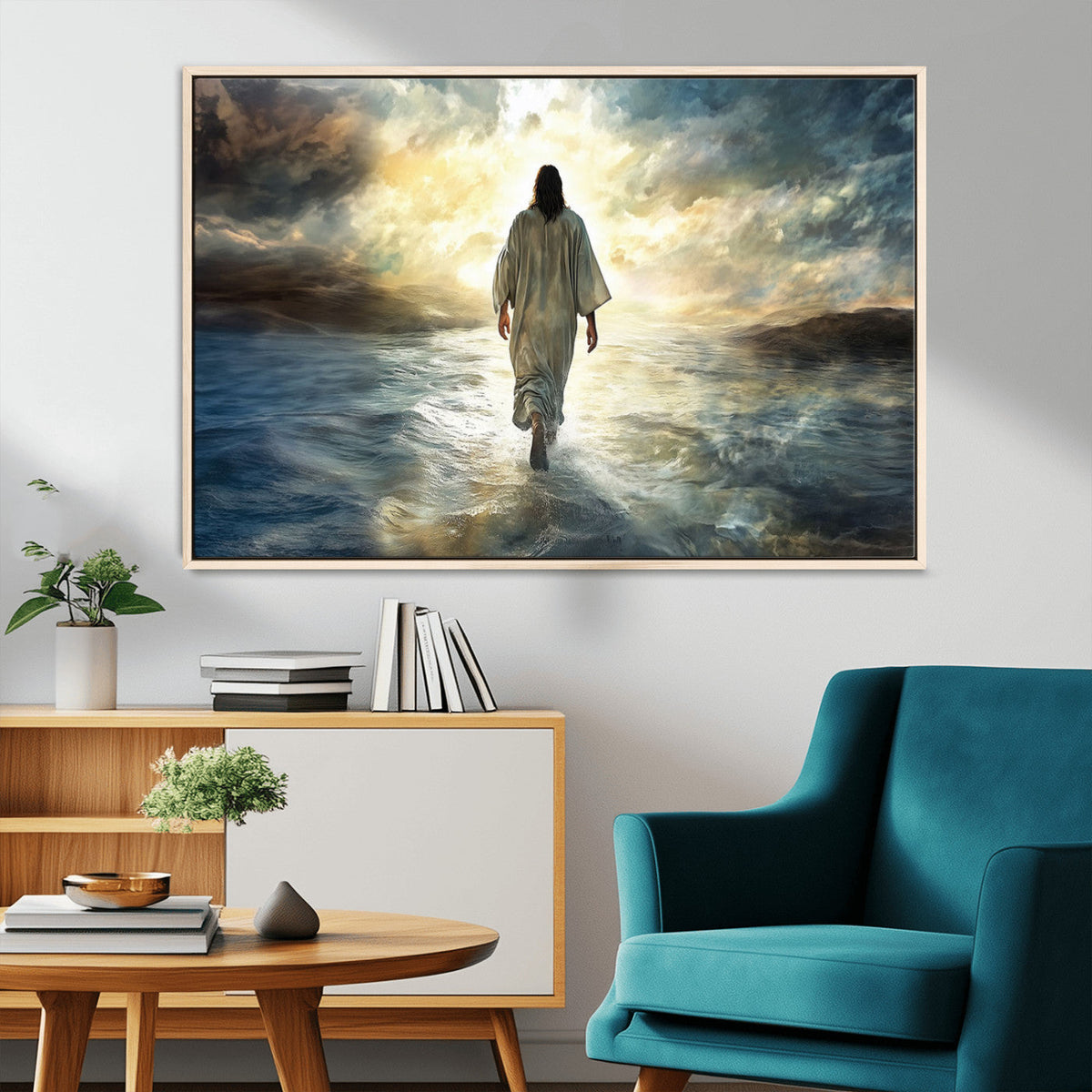 Jesus Walking on Water Wall Art | Canvas Print | Ready to