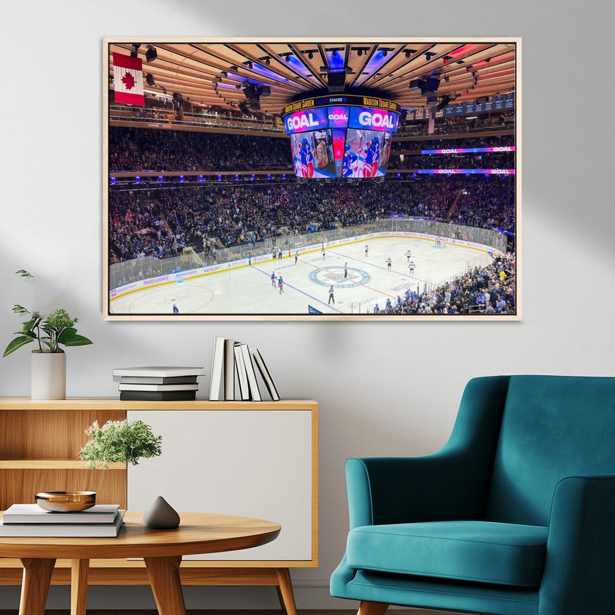 Madison New York Rangers Hockey Stadium Wall Art Canvas