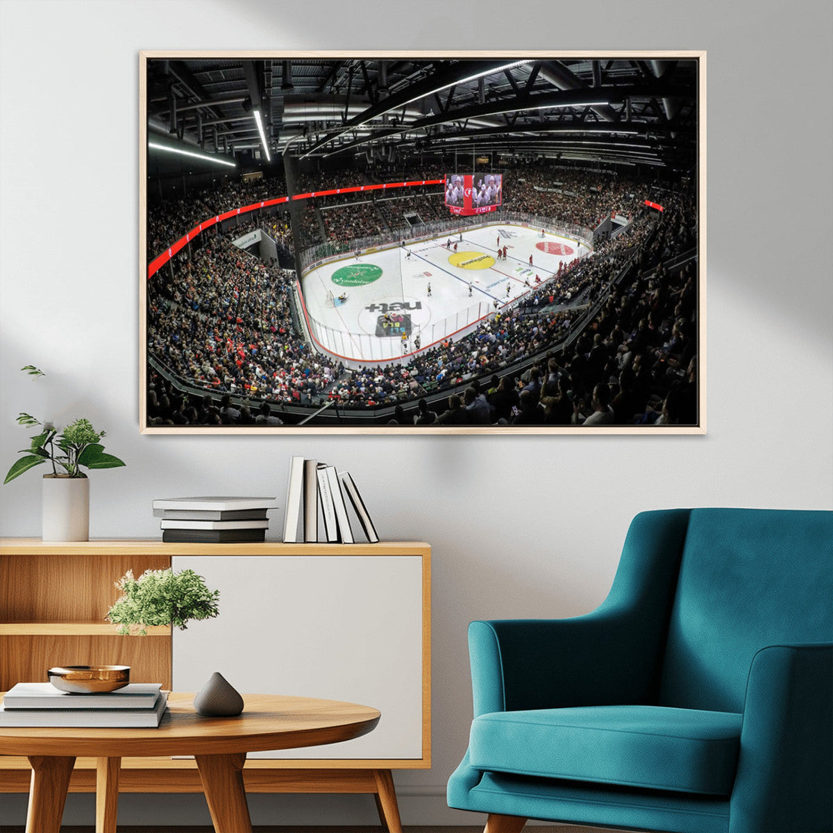 Vaudoise Lausanne Ice Hockey Arena Stadium Wall Art Canvas,