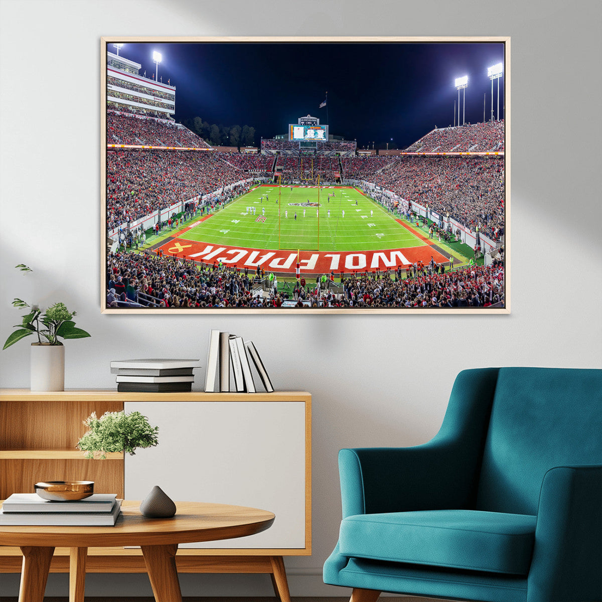 Wolfpack Football Team Print - Raleigh Carter-Finley Stadium