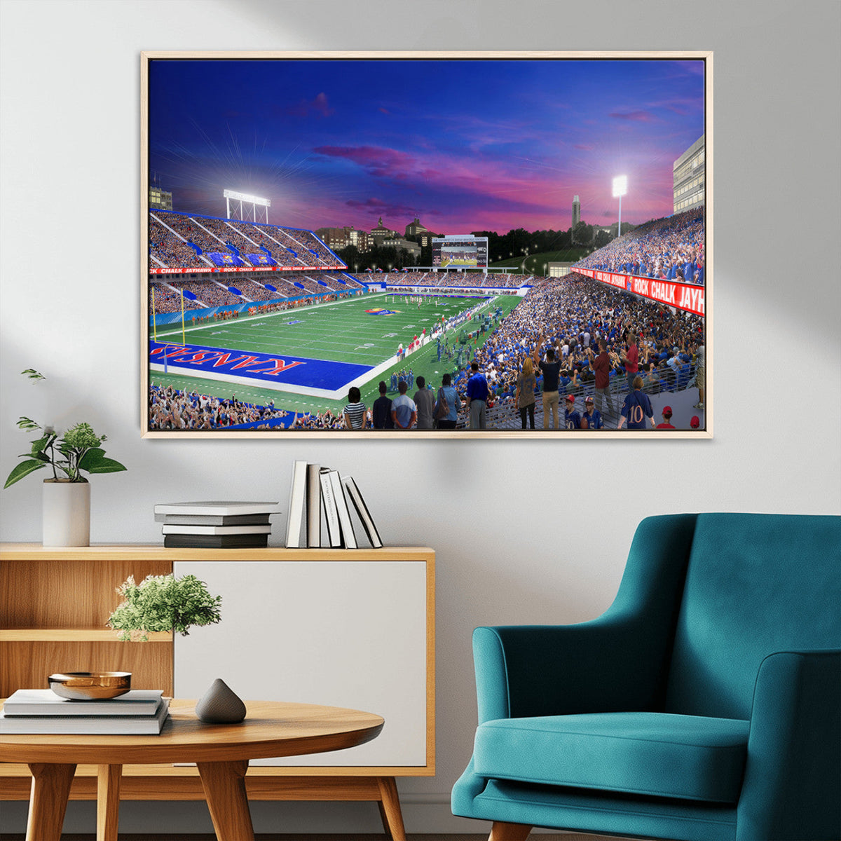 University of Kansas Jayhawks Football Team Print Canvas-