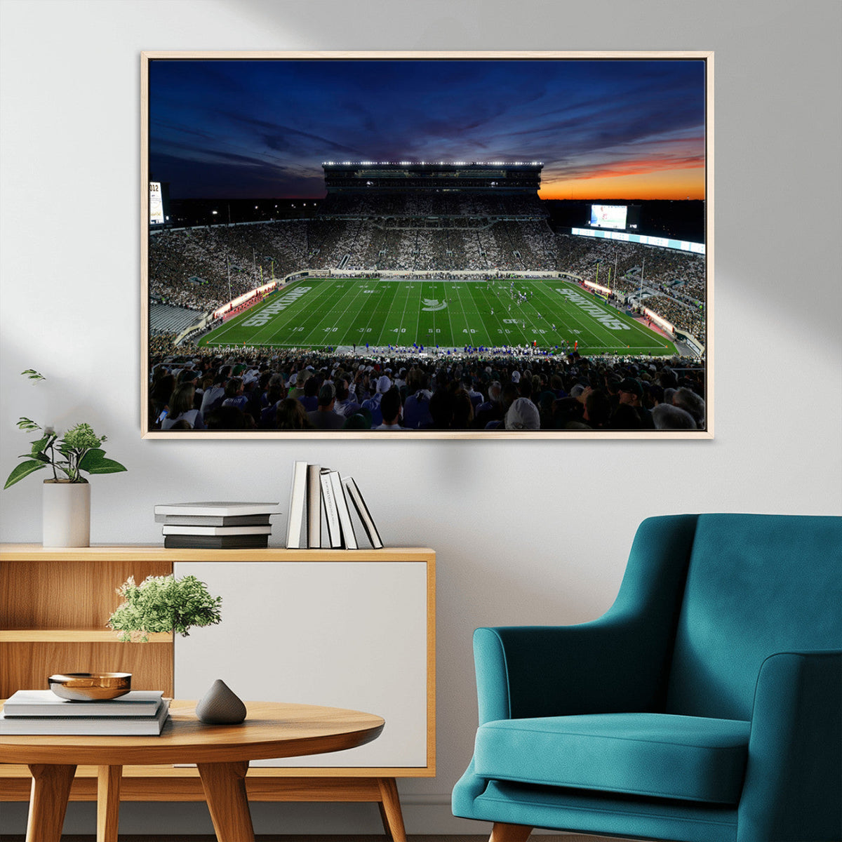 Michigan State Spartans Football Team Print - East Lansing
