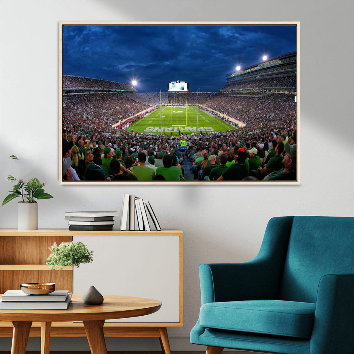 Michigan State Spartans Football Team Print - East Lansing