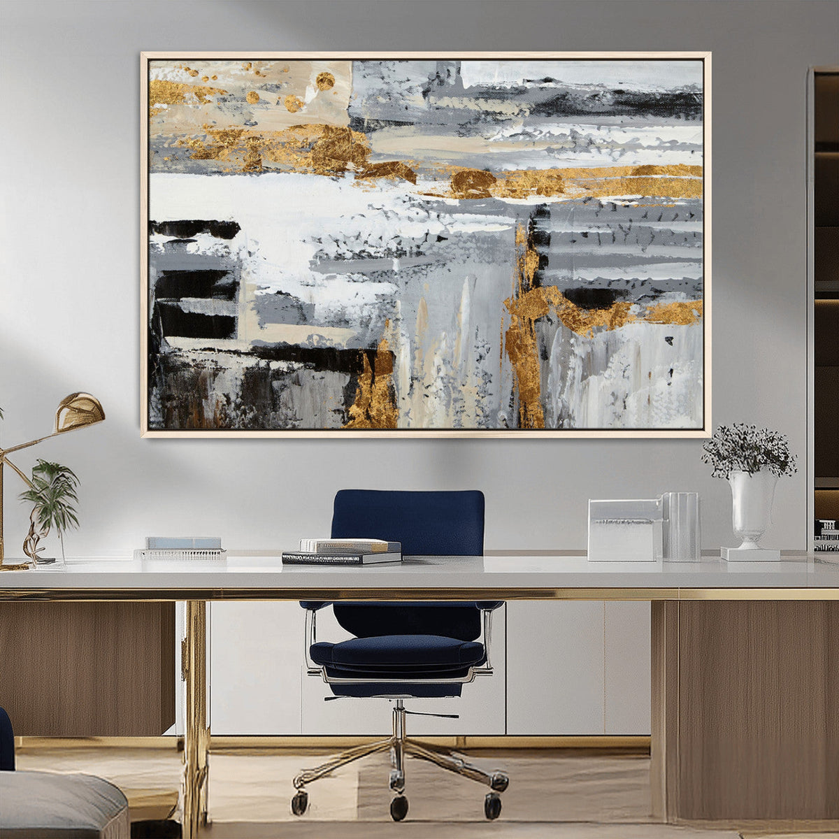 Abstract Painting Canvas Wall Art Print Paint Drip Art Brush