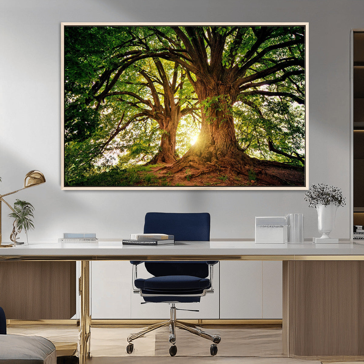 Majestic Ancient Tree Wall Art, NatureCanvas Print, Woodland