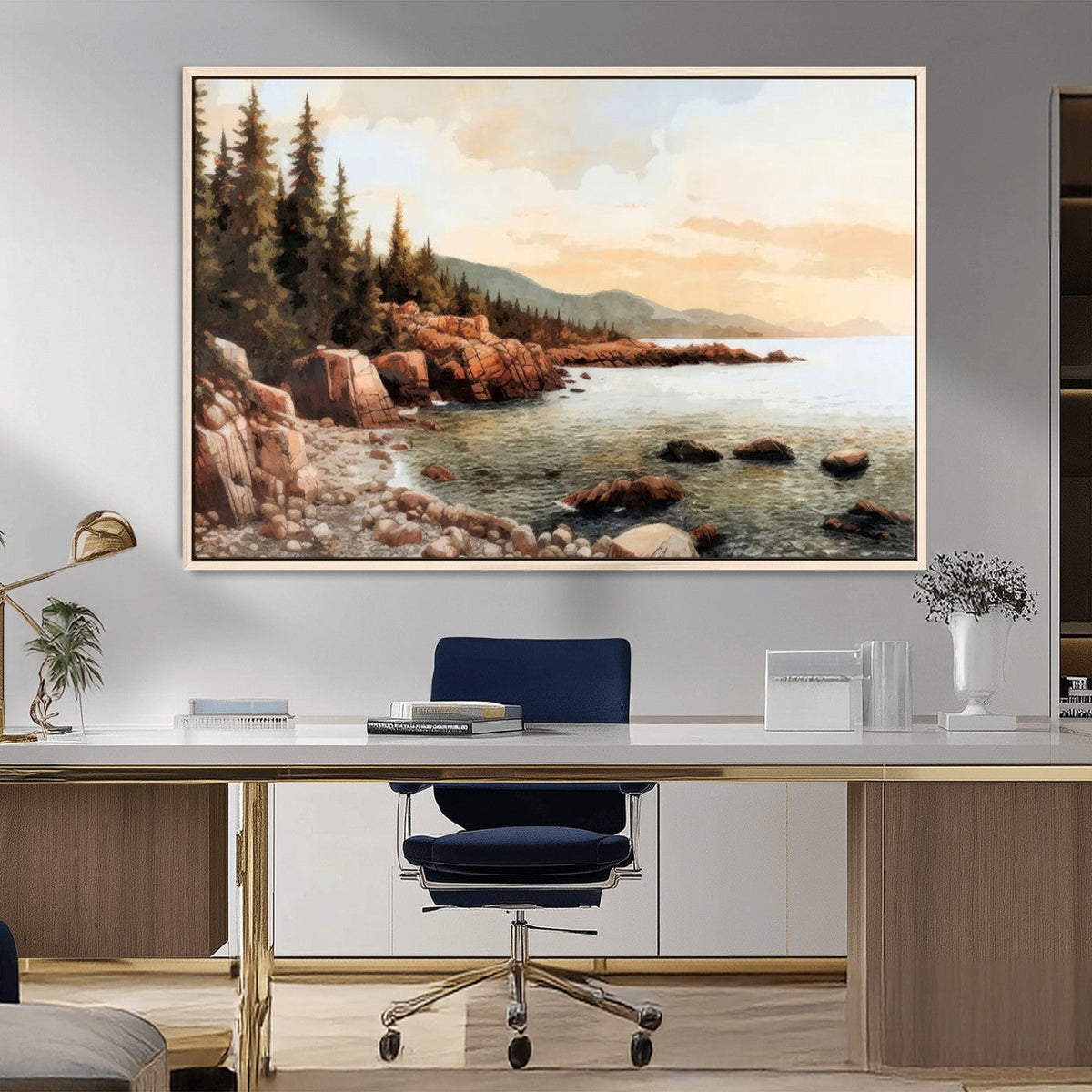 Serene Coastal View of Acadia National Park Wall Art -