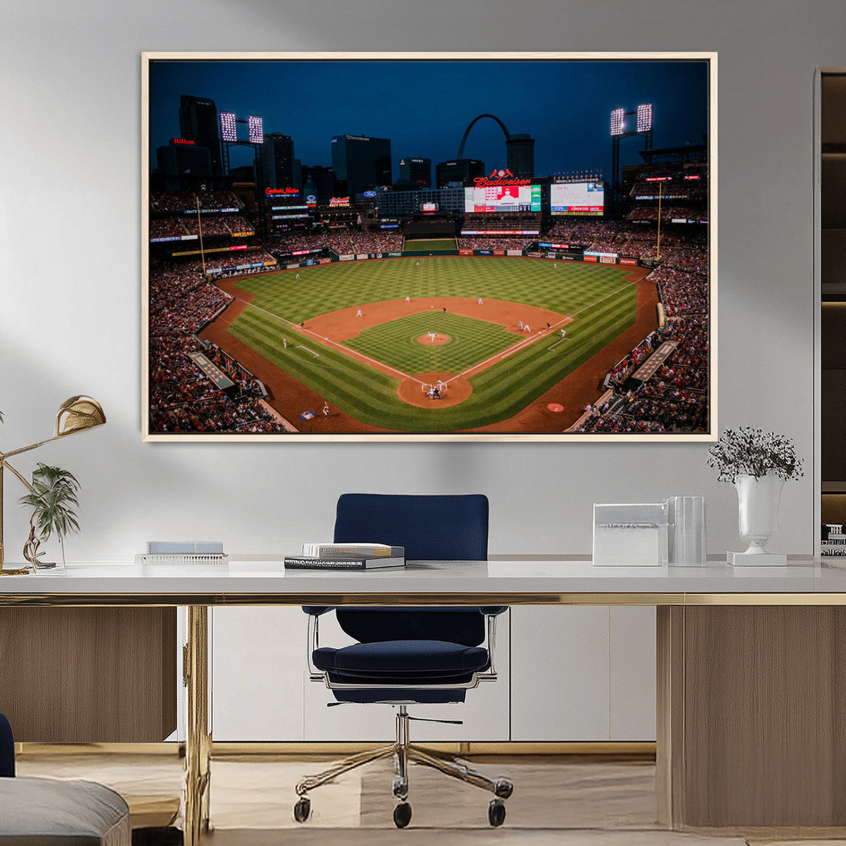 St. Louis Cardinals Baseball Team Print - Busch Stadium Wall