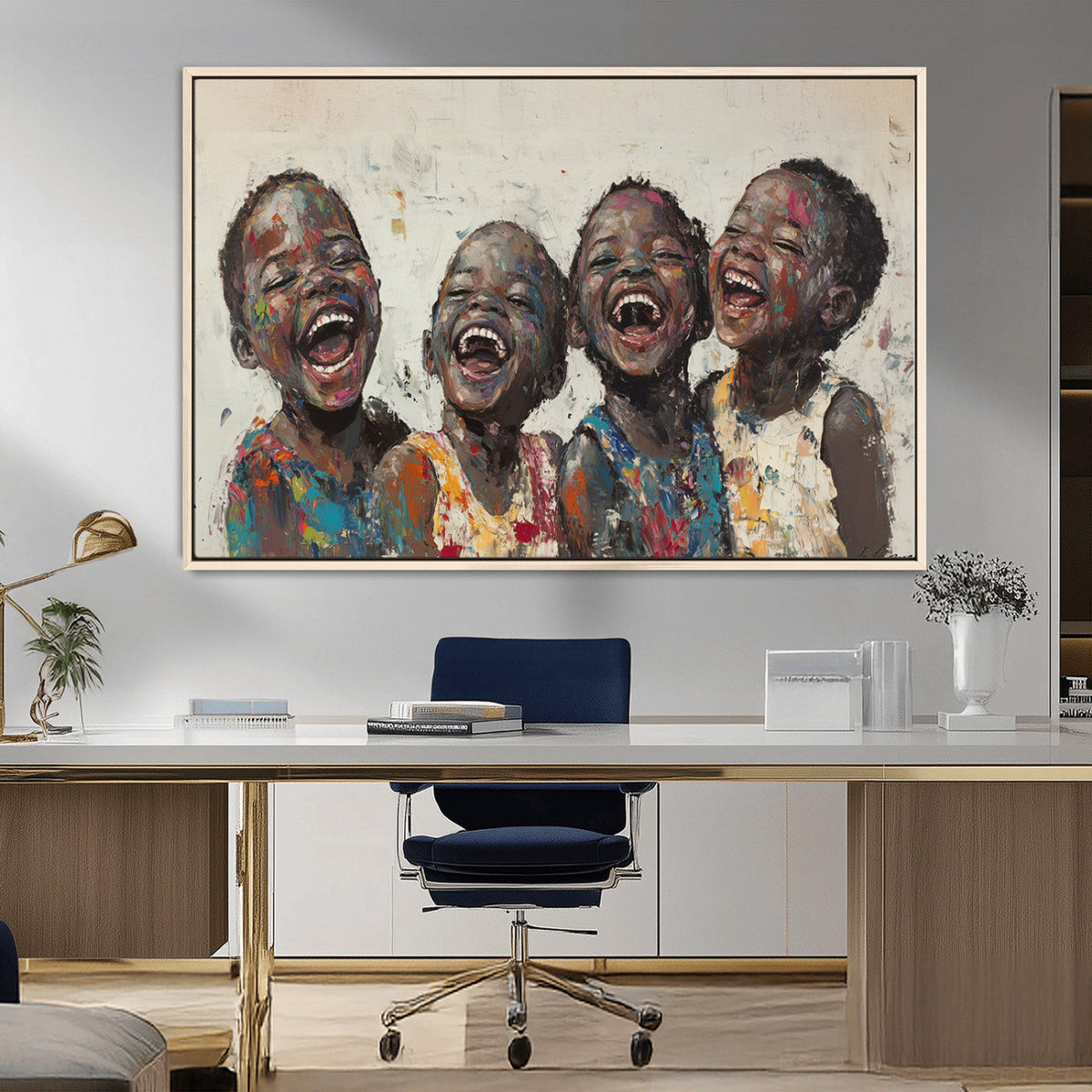Shai Yossef Print - Joyful Childhood Canvas Wall Art -