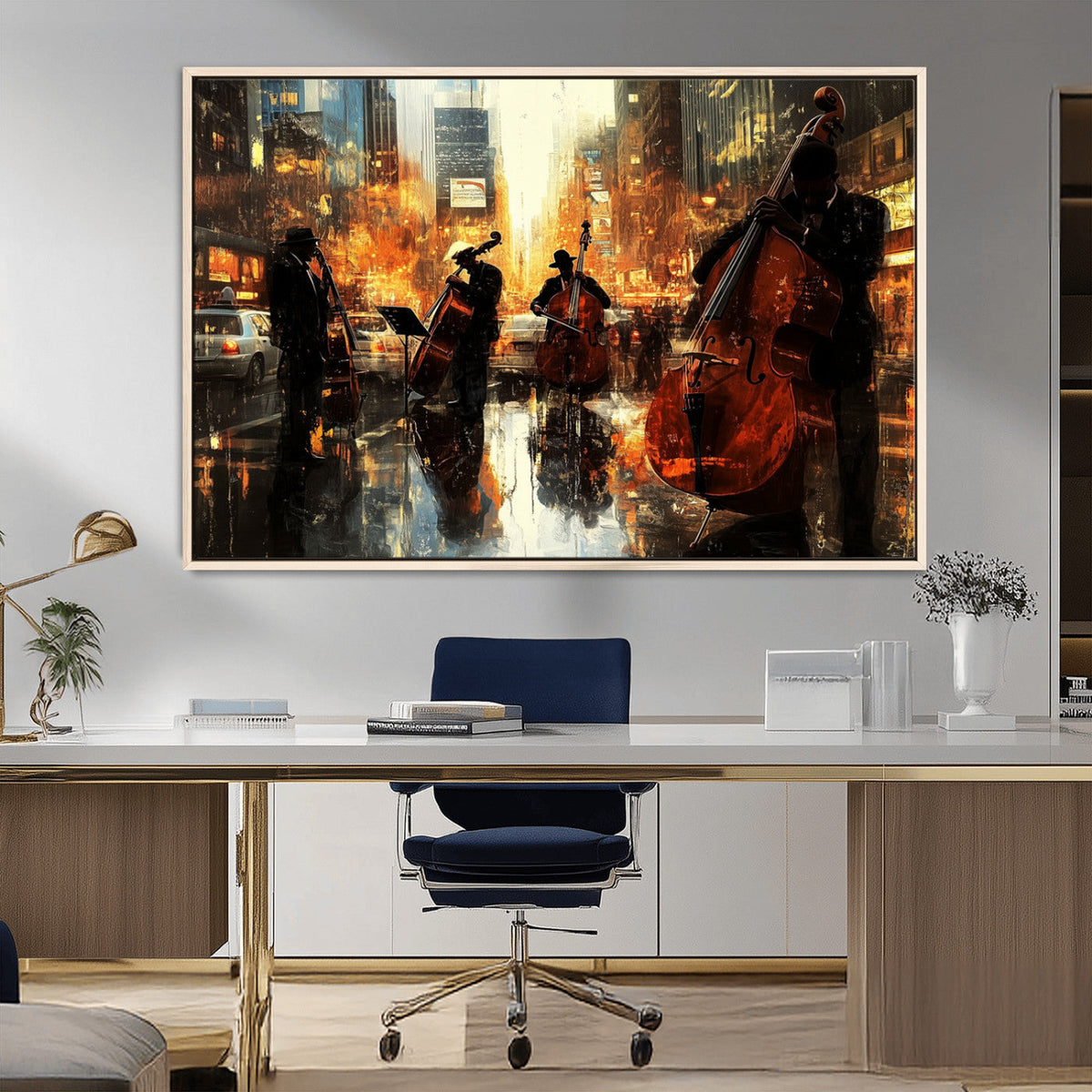 Jazz Wall Art Canvas Print – Colorful Musical Instrument