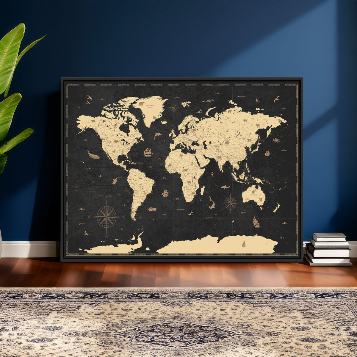World Map Canvas Print – Detailed Map of the World Wall Art
