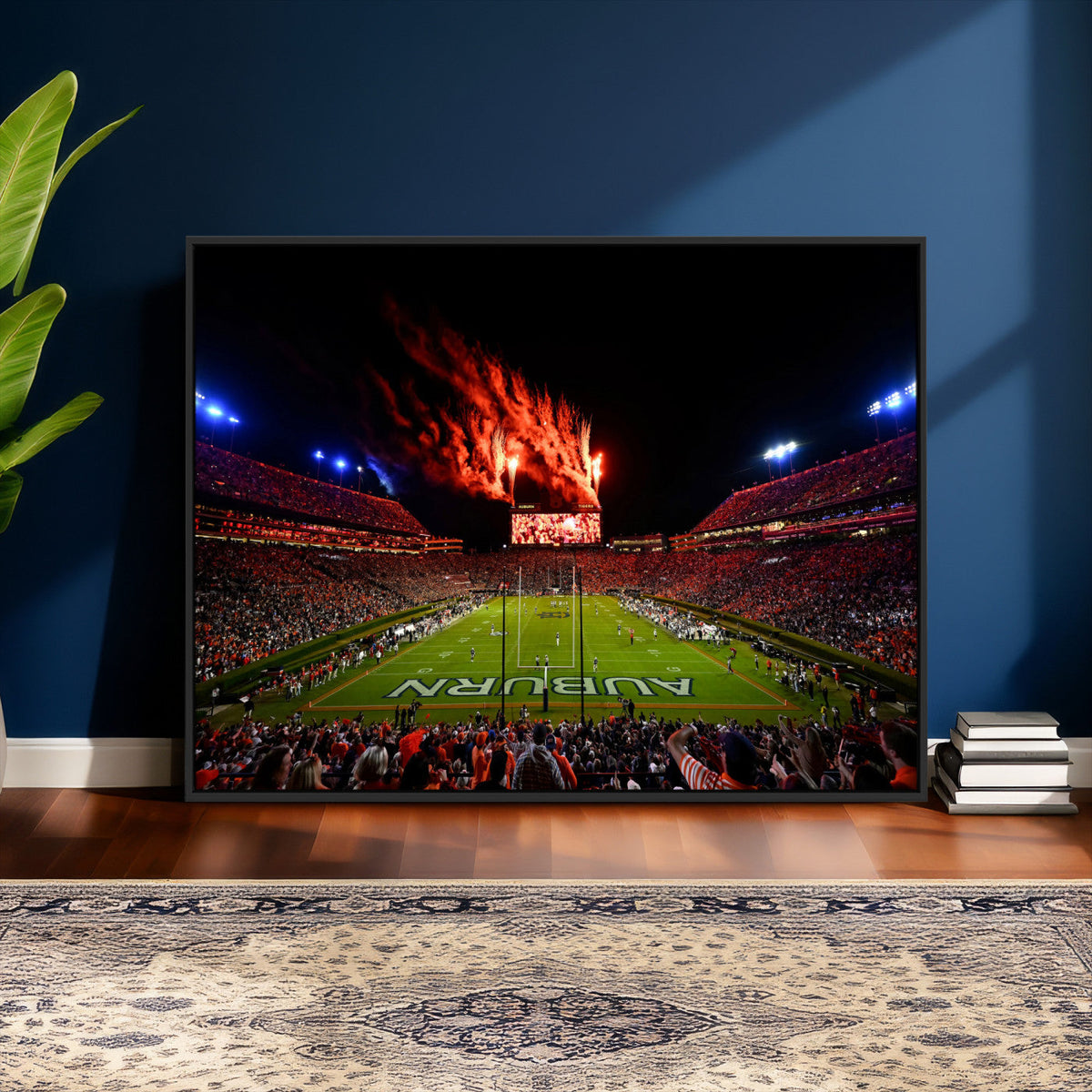 Auburn Stadium Wall Art Canvas Print, College Football Night