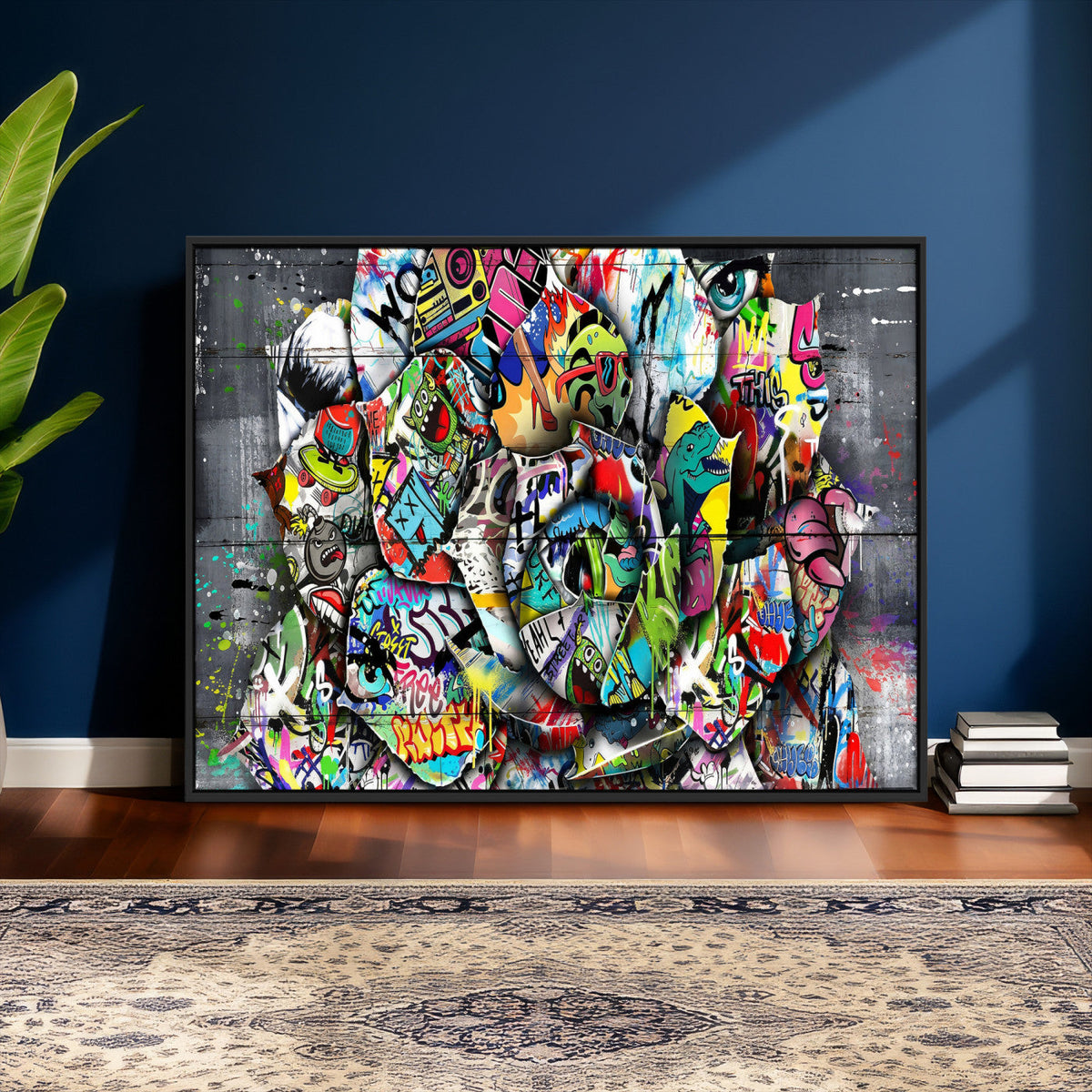 Abstract Graffiti Collage Street Art Wall Art Canvas Print